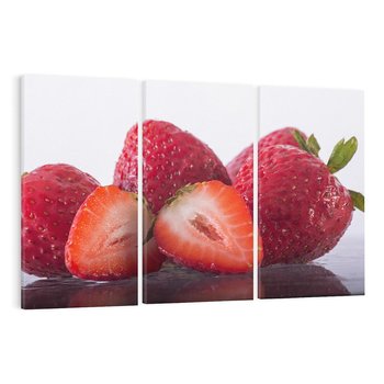 Obraz na płótnie 120x80 - Truskawki Słodki Raj - truskawki, owoce