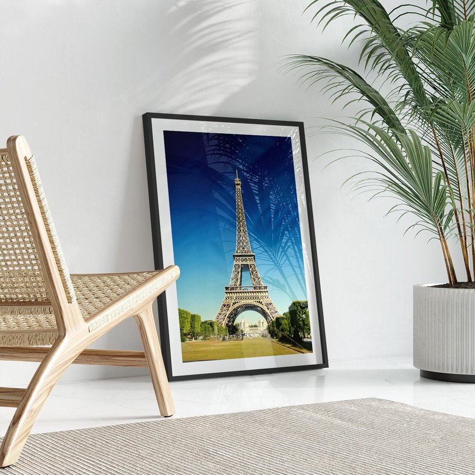 Plakat bez ramy 21x30 - Ikoniczny symbol miasta - wieża, Eiffla