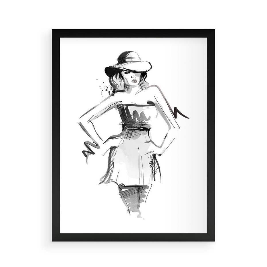 Plakat w ramie 50x70 - Piękno mody i urody - beauty, fashion - rama czarna