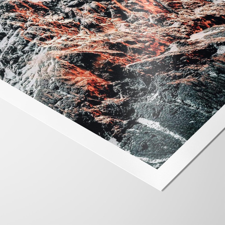 Plakat bez ramy 21x30 - Zima na Szczycie - góry, zima