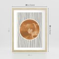 Plakat w ramie 40x50 - Eteryczne Krągłe Echa - boho obraz, geometria - rama drewno