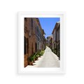 Plakat w ramie 30x40 - Urok uliczki: perspektywa miasta - uliczka, perspektywa - rama biała