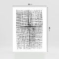 Plakat bez ramy 30x40 - Refleksje Monochromatycznych Widoków - abstrakcyjna kompozycja z czarnych kropek, minimalistyczny czarno bialy plakat