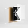 Plakat w ramie 50x70 - Nowoczesność w Linii - architektura, proste linie - rama biała