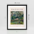 Plakat w ramie 40x50 - Gauguin: Reprodukcja i Typografia - Gauguin, reprodukcja - rama czarna