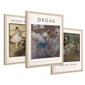 Zestaw obrazy w ramie 30x40 galeria - Degas, impresjonizm, baletnice - rama drewno