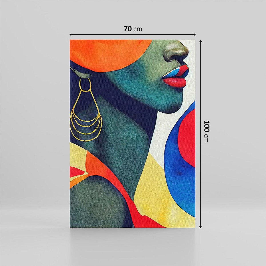 Obraz na płótnie 70x100 - Kolory Kobiety - mural, abstrakcja