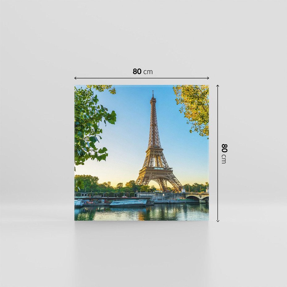Obraz na płótnie 80x80 - Wieża Eiffla w blasku - Paryż, Francja