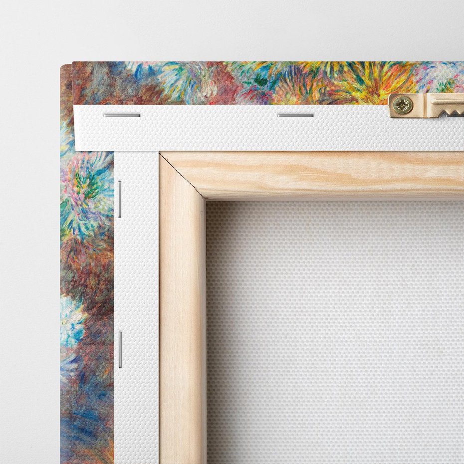 Obraz na płótnie 50x50 - Chryzantemy (1881–1882), Pierre-Auguste Renoir - Reprodukcja - reprodukcja, obraz na płótnie