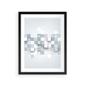 Plakat w ramie 30x40 - Trójwymiarowe formy geometryczne - geometria, 3D - rama czarna