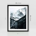 Plakat w ramie 40x50 - Góry w Zimowym Uścisku - góry, ośnieżone szczyty - rama czarna