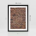 Plakat w ramie 30x40 - Mur cegieł: industrialny urok - cegły, mur - rama czarna