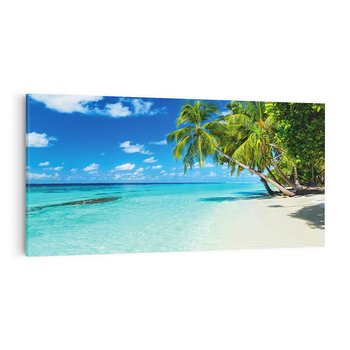 Obraz na płótnie 140x70 - Rajskie plaże na Malediwach - Malediwy, plaża