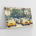 Obraz na płótnie 70x50 - Miasto Taksówek - taksówki, miasto