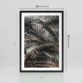 Plakat w ramie 50x70 - Liściaste Palmy - palmy, drzewa palmowe - rama czarna