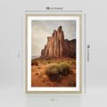 Plakat w ramie 50x70 - Pejzaż pustynnego kanionu - pustynia, kanion - rama drewno