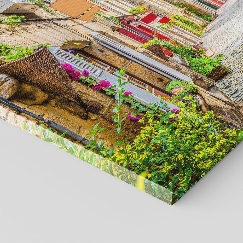 Obraz na płótnie 120x80 - Uliczka w mieście: włoska atmosfera - uliczka, miasto