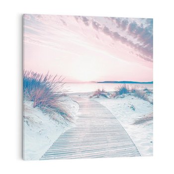 Obraz na płótnie 40x40 - Magia Zachodu Słońca - fotografia, stonowane kolory