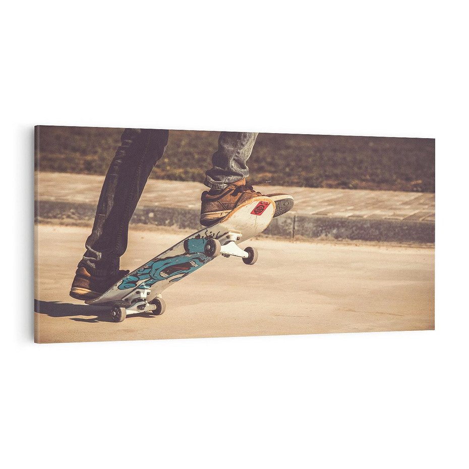 Obraz na płótnie 140x70 - Deskorolkowa Ekstaza Sportu - deskorolka, skateboard