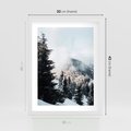 Plakat w ramie 30x40 - Góry, Las i Śnieg na Obrazie - góry, las - rama biała