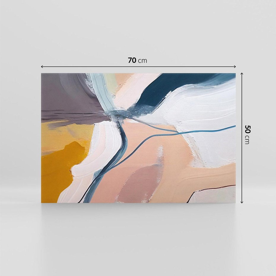 Obraz na płótnie 70x50 - Ścieżki Emocji - abstrakcja, farby olejne