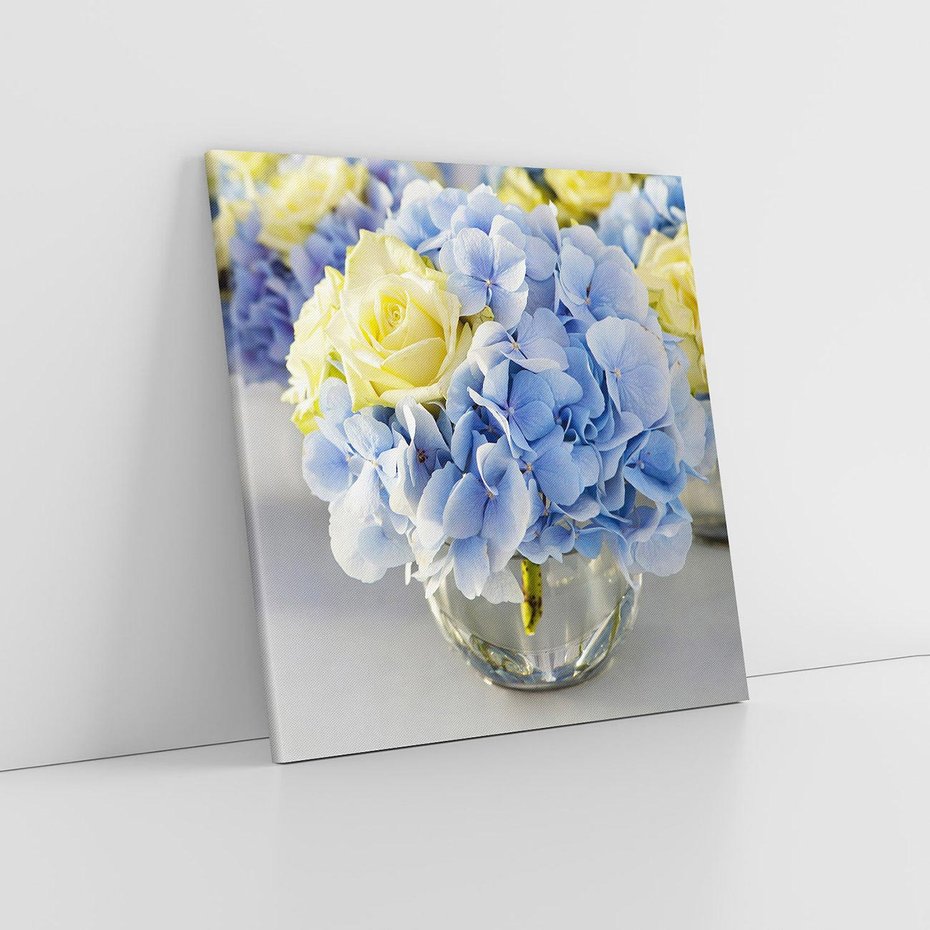 Obraz na płótnie 60x60 - Różany Bukiet - bukiet, kwiaty