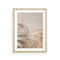 Plakat w ramie 30x40 - Boho urok suchych liści - suche, liście - rama drewno