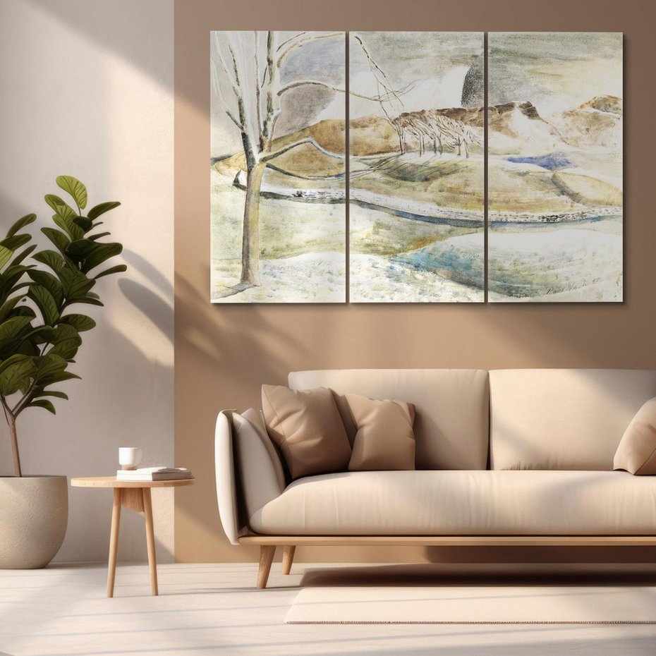 Obraz na płótnie 120x80 - Moonrise over Cleeve Hill (1945), Paul Nash - Reprodukcja - reprodukcja, obraz na płótnie