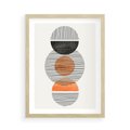 Plakat w ramie 50x70 - Geometryczna Abstrakcja - abstrakcja, nowoczesny obraz - rama drewno