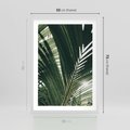 Plakat w ramie 50x70 - Tropikalne Uroki: Palmy i Zielone Liście - palmy, zielone liście - rama biała