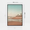 Obraz w ramie 70x100 - Ukojenie na Plaży - fotografia, rajska plaża - rama czarna