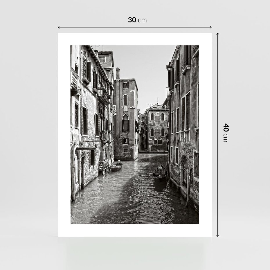 Plakat bez ramy 30x40 - Zabłądzić w Wenecji - wenecja, kanały