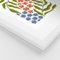 Plakat w ramie 50x70 - Splątane Granice - kwiaty, sztuka nowoczesna - rama biała