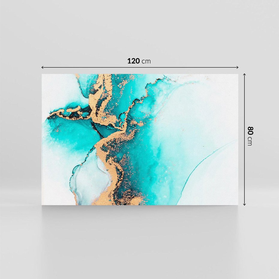 Obraz na płótnie 120x80 - Elegancja i Subtelność - marmur, złoto