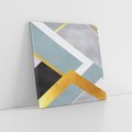 Obraz na płótnie 60x60 - Geometryczne Elementy - geometryczne kształty, elementy złota