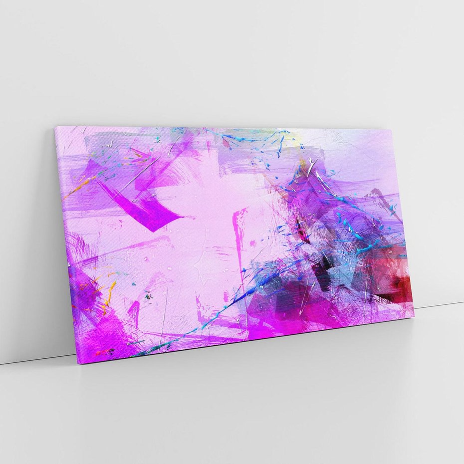 Obraz na płótnie 120x60 - Abstrakcja: wyrafinowany świat form i kolorów - abstrakcja