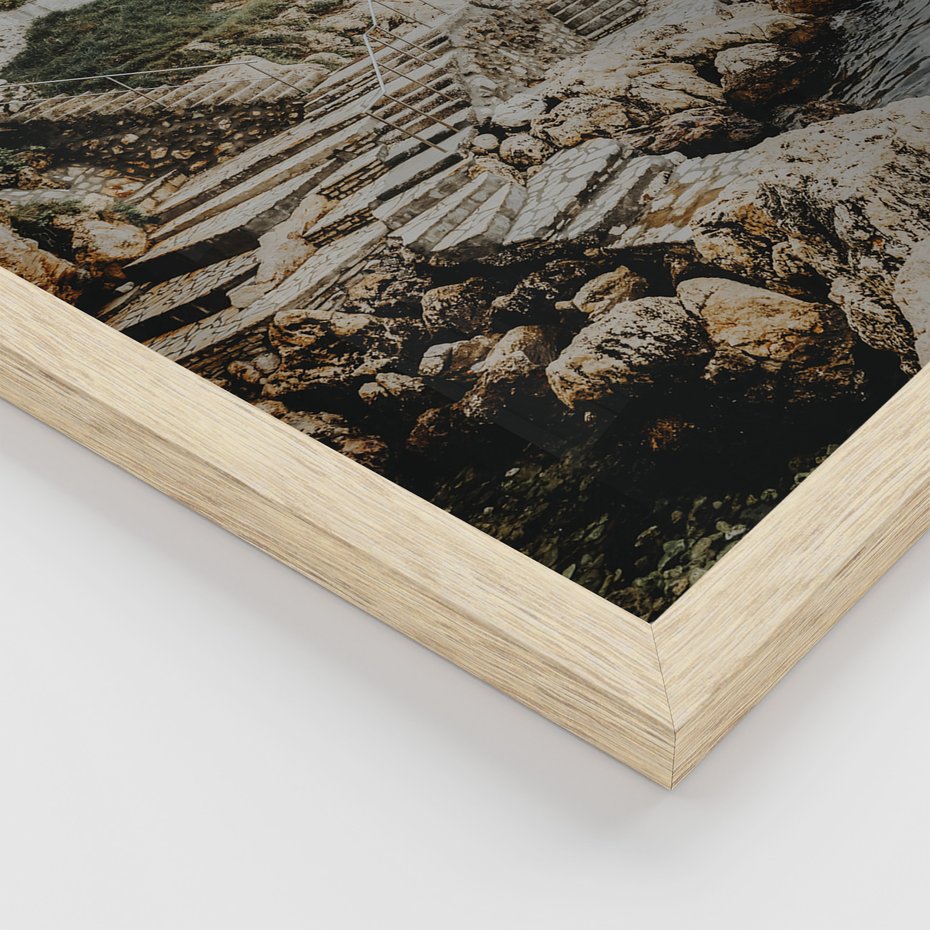 Zestaw obrazy w ramie 30x40 galeria - Morze, wakacje, podróż, łodzie - rama drewno