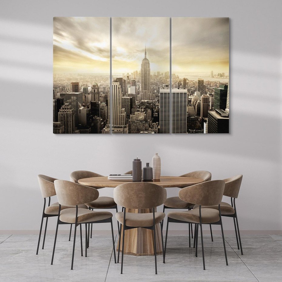 Obraz na płótnie 120x80 - Magia Manhattanu: miasto, które nigdy nie śpi - Manhattan, NY