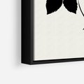 Obraz w ramie 50x70 - Poezja kwiecistej kreski - kwiaty, minimalistyczne - rama czarna