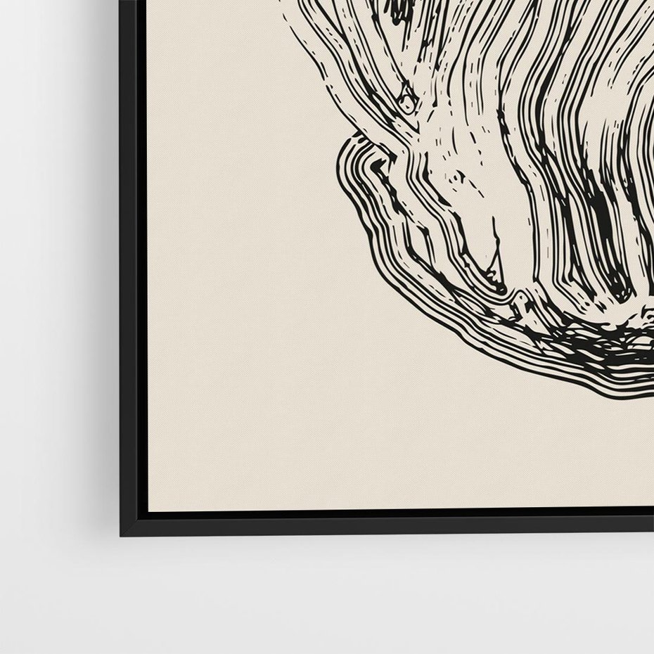 Obraz w ramie 50x50 - Abstrakcyjne Odbicie - abstrakcyjne odbicie, biało czarny - rama czarna