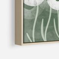 Obraz w ramie 70x100 - Spokojne Plamy Natury - zielony plakat, roślinne motywy - rama drewno