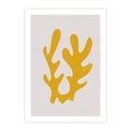 Plakat bez ramy 21x30 - Abstrakcyjna Synergia - abstrakcyjna żółta forma, minimalizm