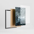 Zestaw obrazy w ramie 30x40 galeria - Góry, zima, napis, cytat - rama czarna