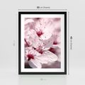 Plakat w ramie 30x40 - Kwitnąca Wiśnia - kwiaty, kwitnąca - rama czarna