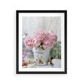 Plakat w ramie 40x50 - Miłość w powietrzu - kwiaty, romantyczne - rama czarna