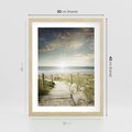 Plakat w ramie 30x40 - Błękitne morze na pomostach - morze, pomost - rama drewno