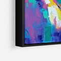 Obraz w ramie 70x100 - Olejne Wibrujące Emocje - abstrakcyjny obraz, różne kolorowe maźnięcia pędzla - rama czarna