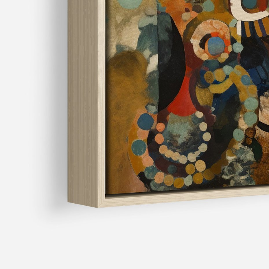 Obraz w ramie 50x70 - Podróżne Wizje Aberracji - abstrakcyjny obraz, mnogość kolorów - rama drewno