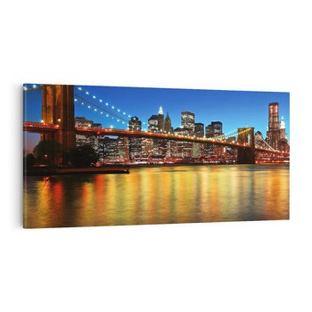 Obraz na płótnie 140x70 - Symbol nowojorskiego krajobrazu: most Brooklyn - most, NY