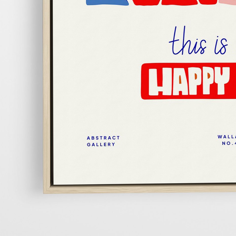 Obraz w ramie 50x70 - Abstrakcyjna Afirmacja - sztuka nowoczesna, abstrakcyjny styl - rama drewno